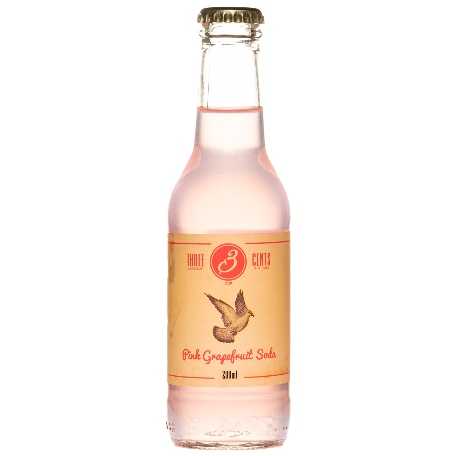 Three Cents Pink Grapefruit Soda 24x200ml